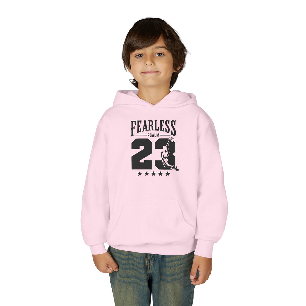 Fearless Youth Hoodie - Psalm 23 Inspirational Sweatshirt, Christian Apparel, Motivational, Gift for Teens, Worship Wear,