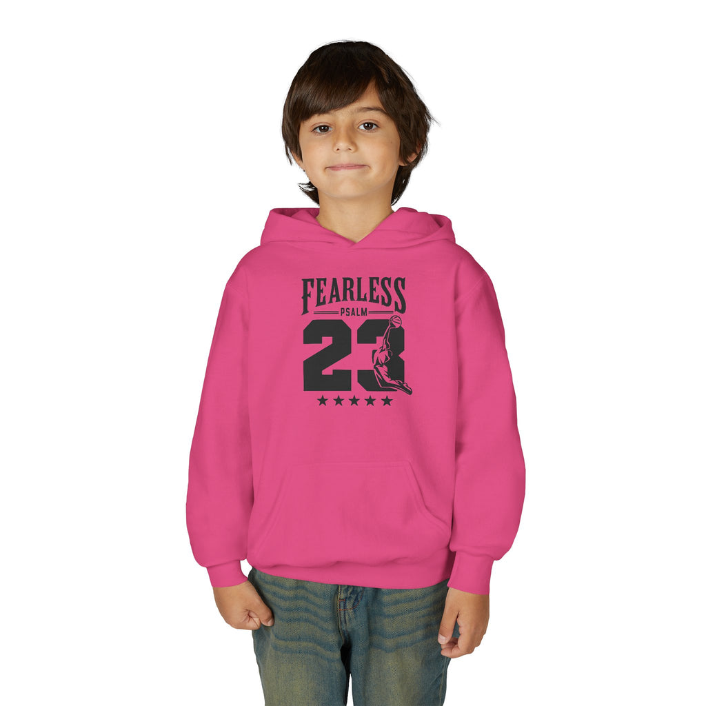 Fearless Youth Hoodie - Psalm 23 Inspirational Sweatshirt, Christian Apparel, Motivational, Gift for Teens, Worship Wear,