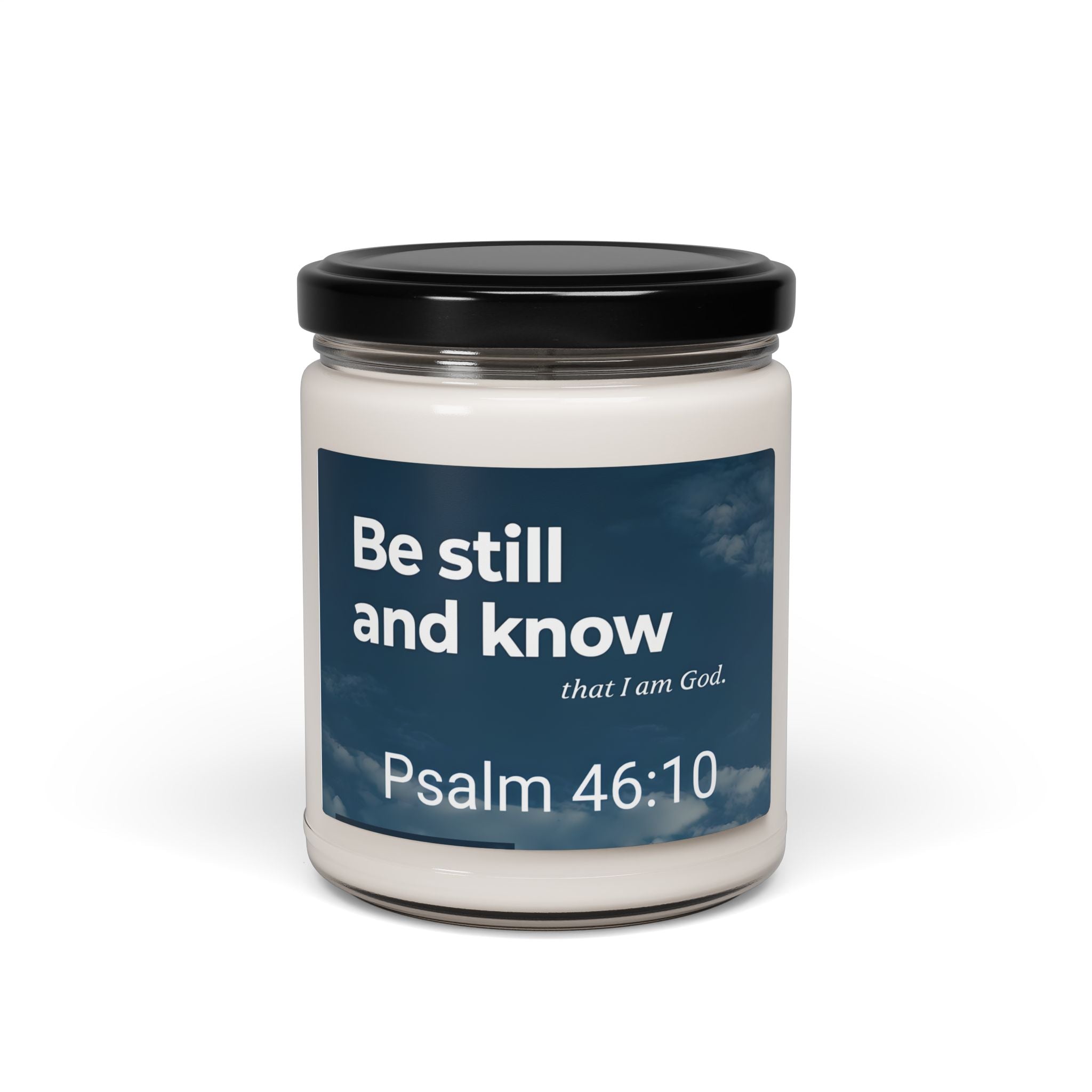 Inspirational Scented Candle, Relaxation Gift, Psalm 46:10 Candle, Mindfulness Decor, Spiritual Home Fragrance