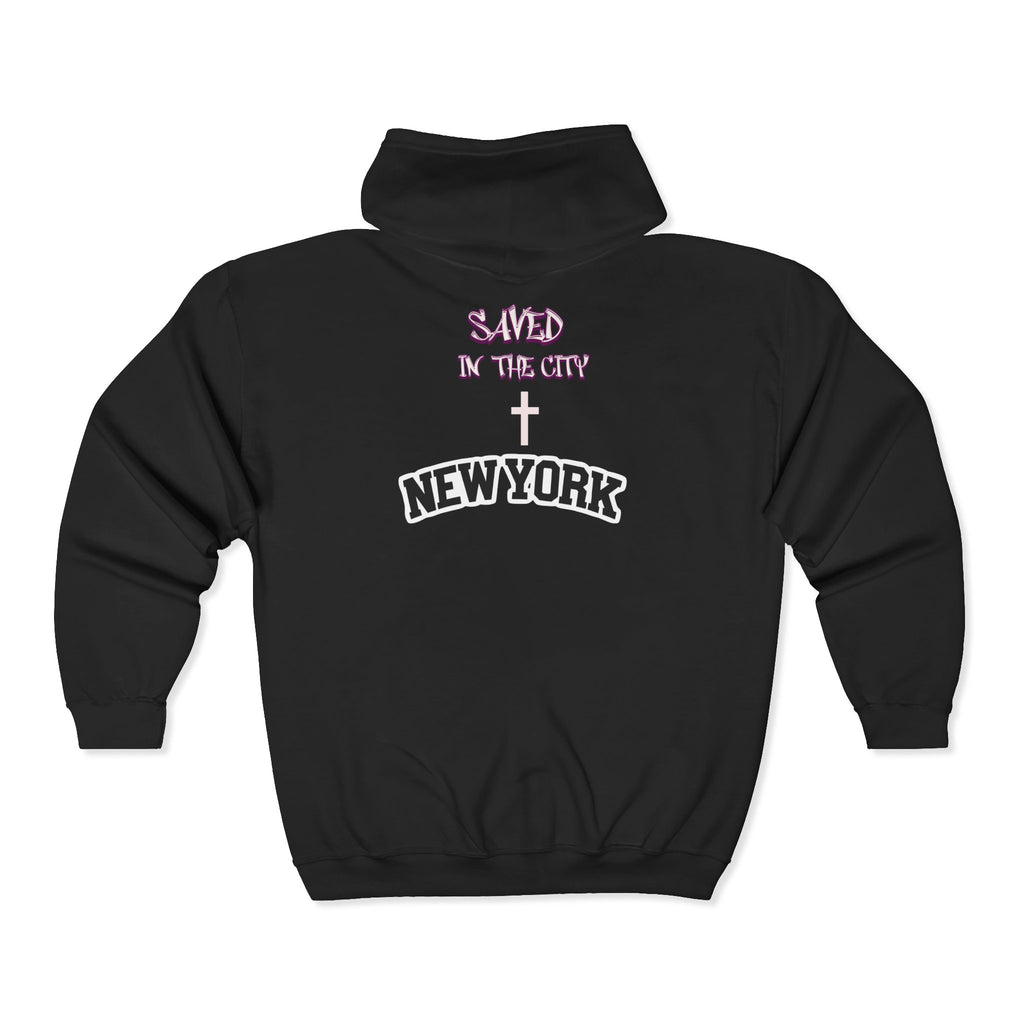 Faith-Inspired Full Zip Hoodie for Spiritual Journeys, Christian Fashion, Positive Vibes, Perfect for Fall, New York Inspired