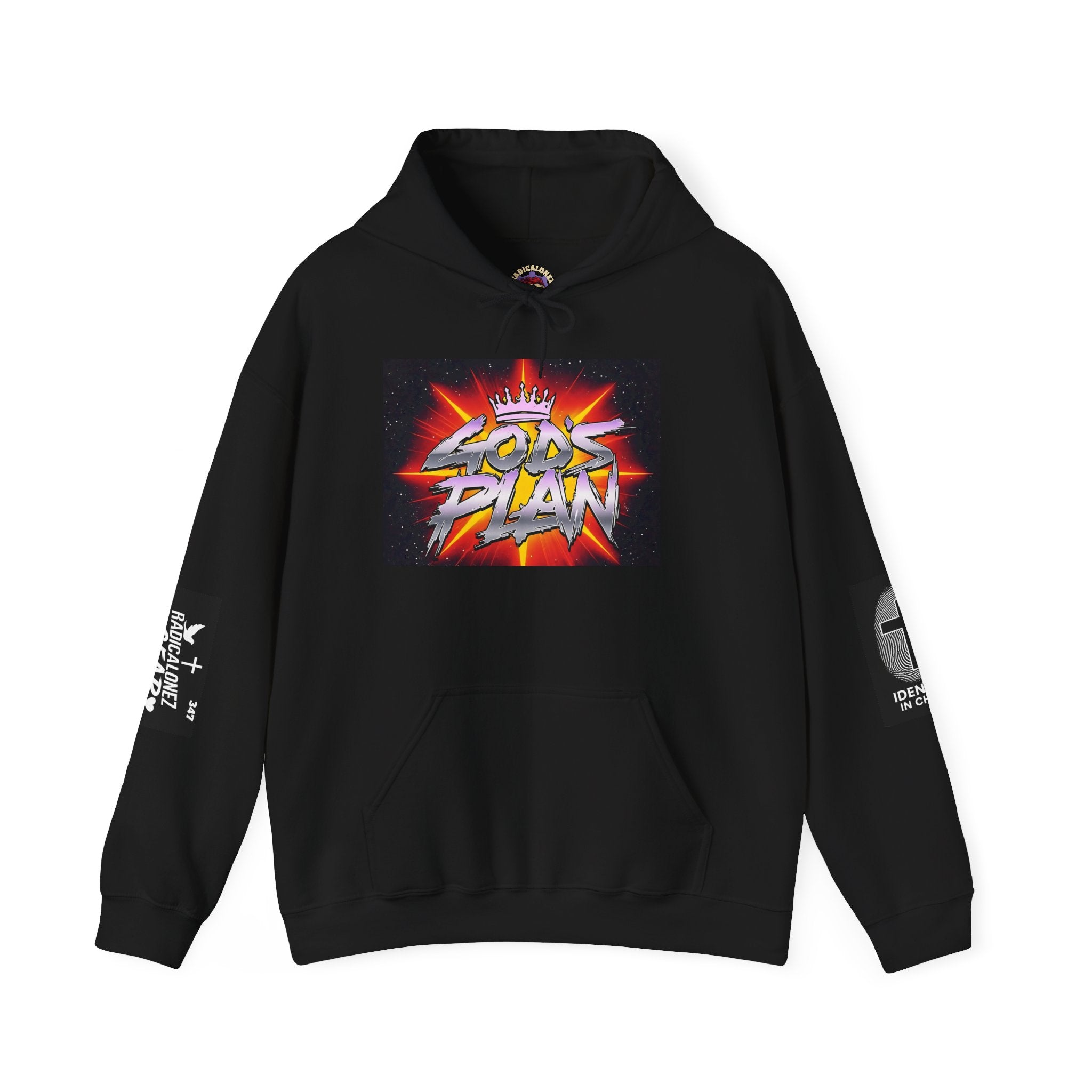 Graffiti Crown Hoodie — "Gods Plan" Streetwear Pullover
