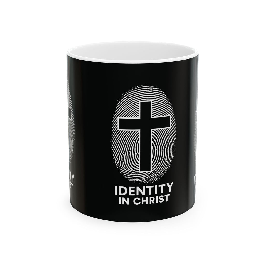 Inspirational Ceramic Mug, Identity in Christ Coffee Cup, Faith Mug, Religious Gift for Christians, Christian Quote Drinkware