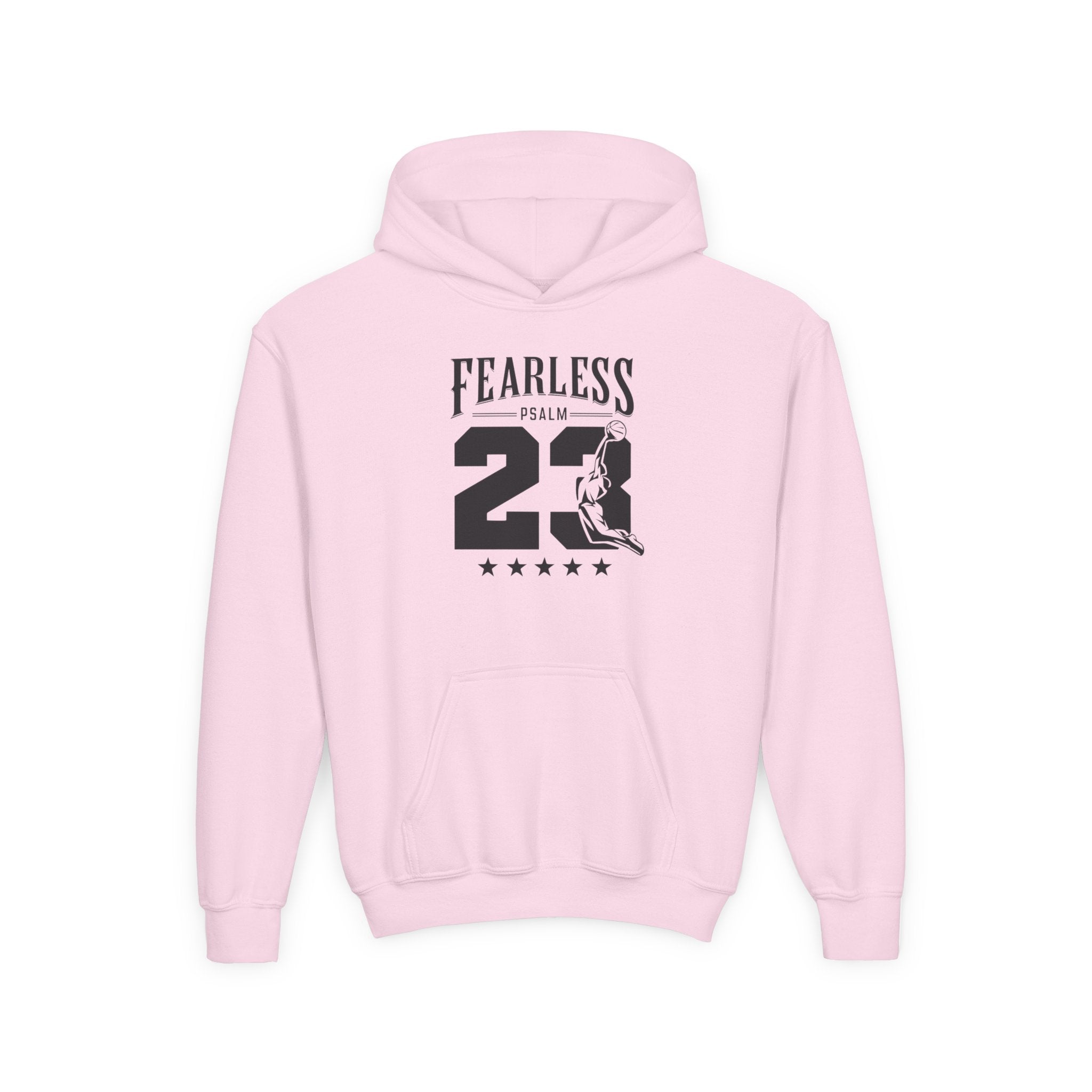 Fearless Youth Hoodie - Psalm 23 Inspirational Sweatshirt, Christian Apparel, Motivational, Gift for Teens, Worship Wear,