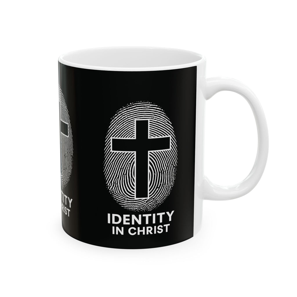 Inspirational Ceramic Mug, Identity in Christ Coffee Cup, Faith Mug, Religious Gift for Christians, Christian Quote Drinkware
