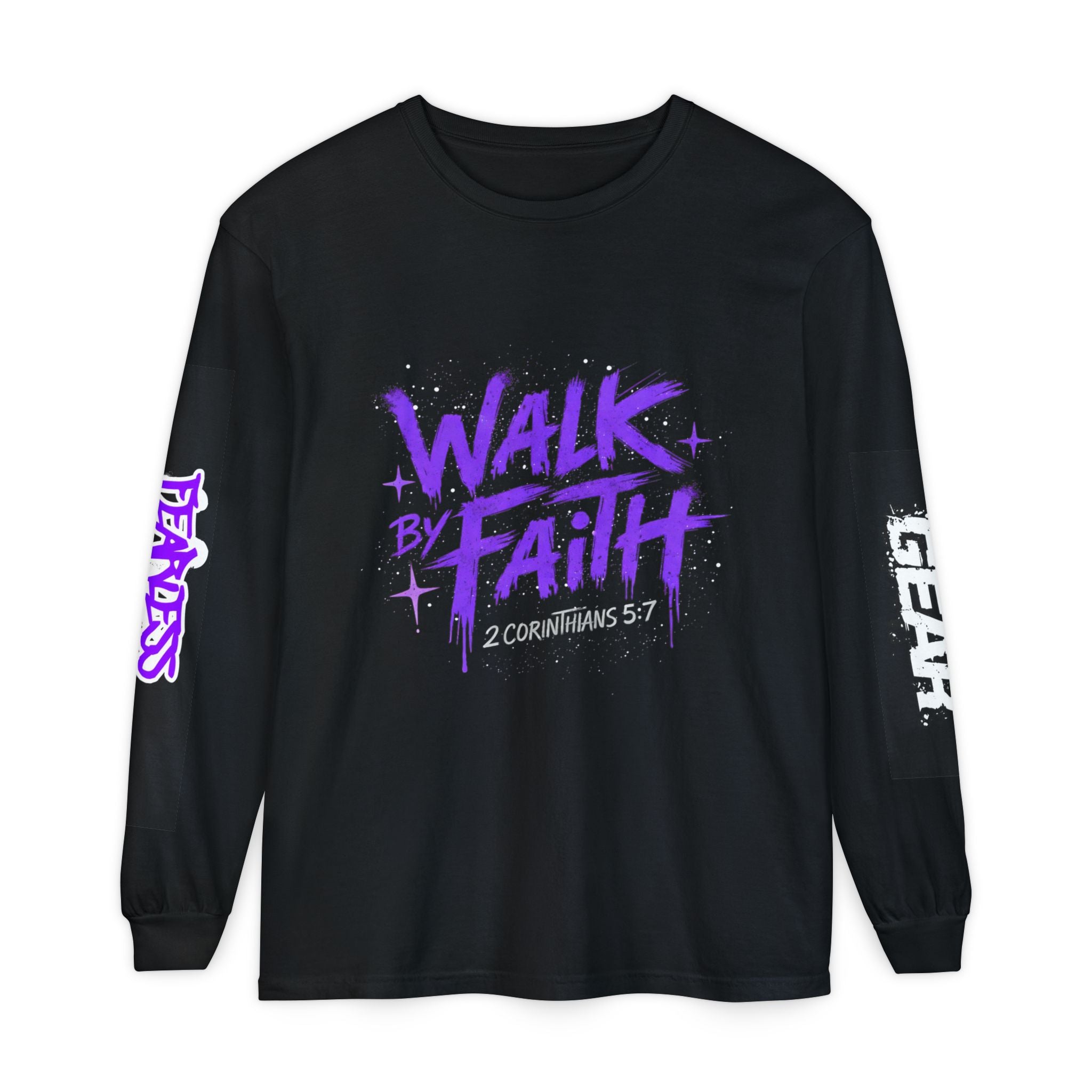 Walk By Faith Long Sleeve Tee — Graffiti "Radical Onez" Christian Streetwear