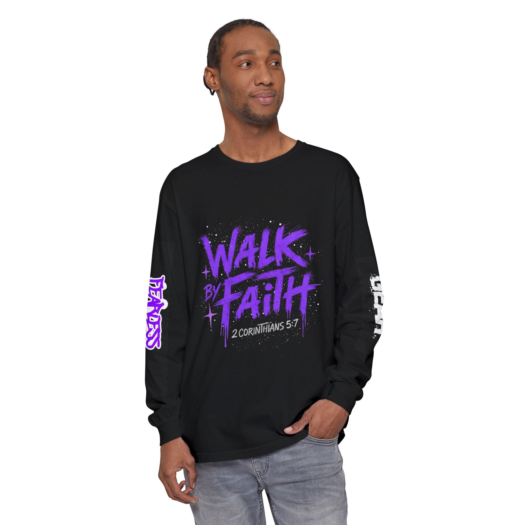 Walk By Faith Long Sleeve Tee — Graffiti "Radical Onez" Christian Streetwear