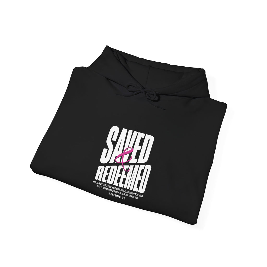 Save and Redeemed Christian Hoodie, Truth Graphic Unisex Sweatshirt for Believers, Gift for Church Group, Salvation Reminder, Gospel Share