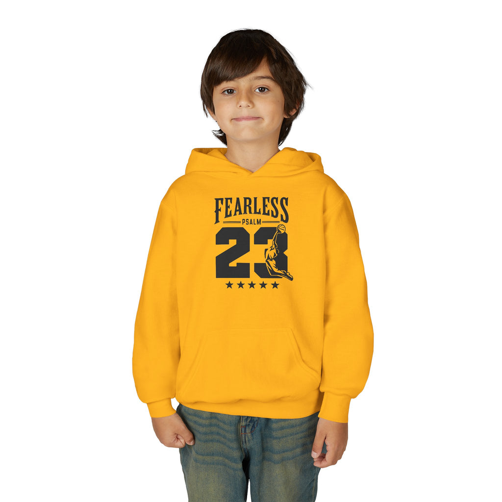 Fearless Youth Hoodie - Psalm 23 Inspirational Sweatshirt, Christian Apparel, Motivational, Gift for Teens, Worship Wear,