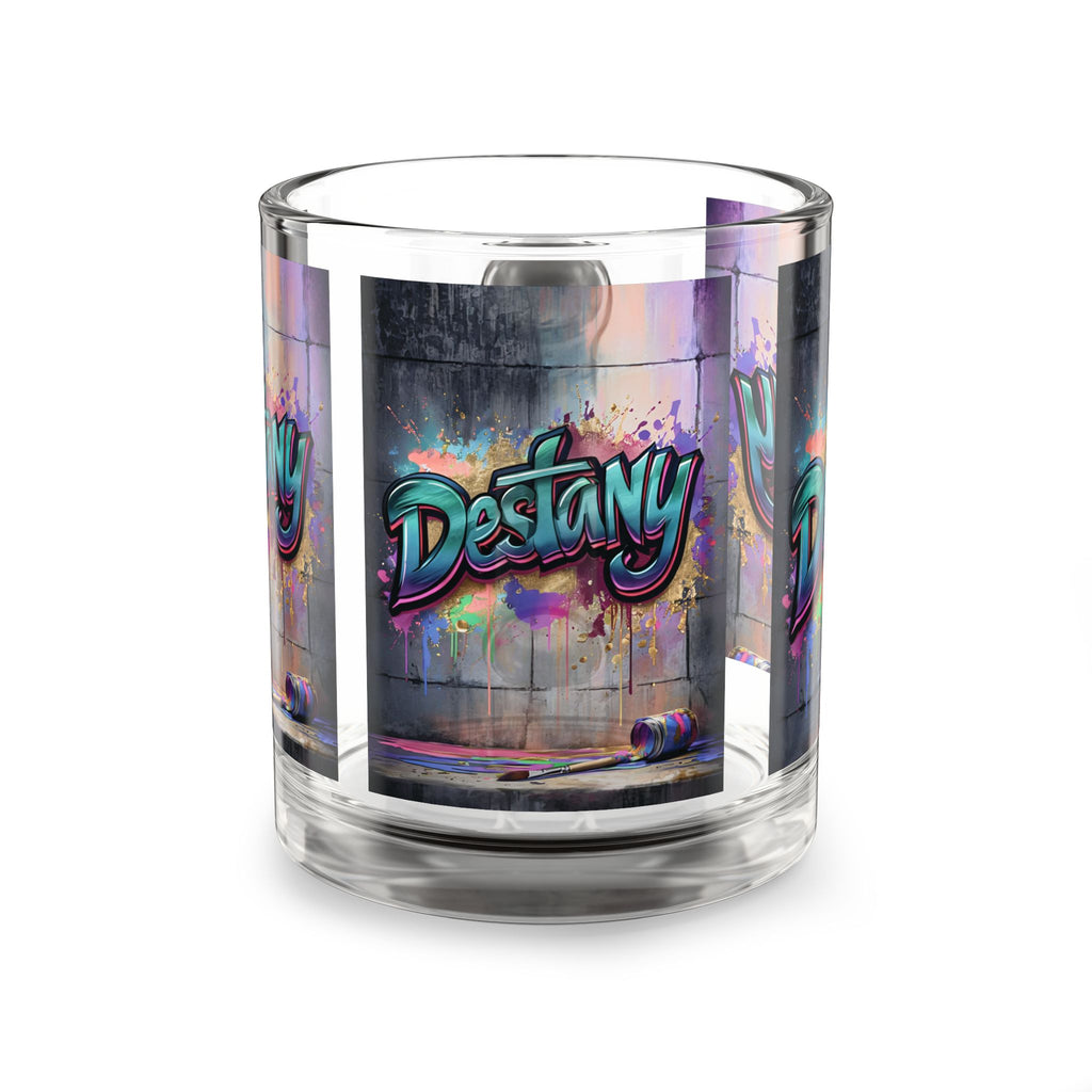 Destany World Splash Artist Glass Mug, 10oz -  Mug, Playful and Vibrant Coffee Cup for Artists and Dreamers, Perfect Gift for Creatives,