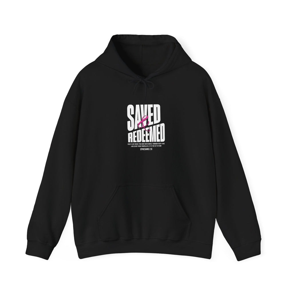 Save and Redeemed Christian Hoodie, Truth Graphic Unisex Sweatshirt for Believers, Gift for Church Group, Salvation Reminder, Gospel Share