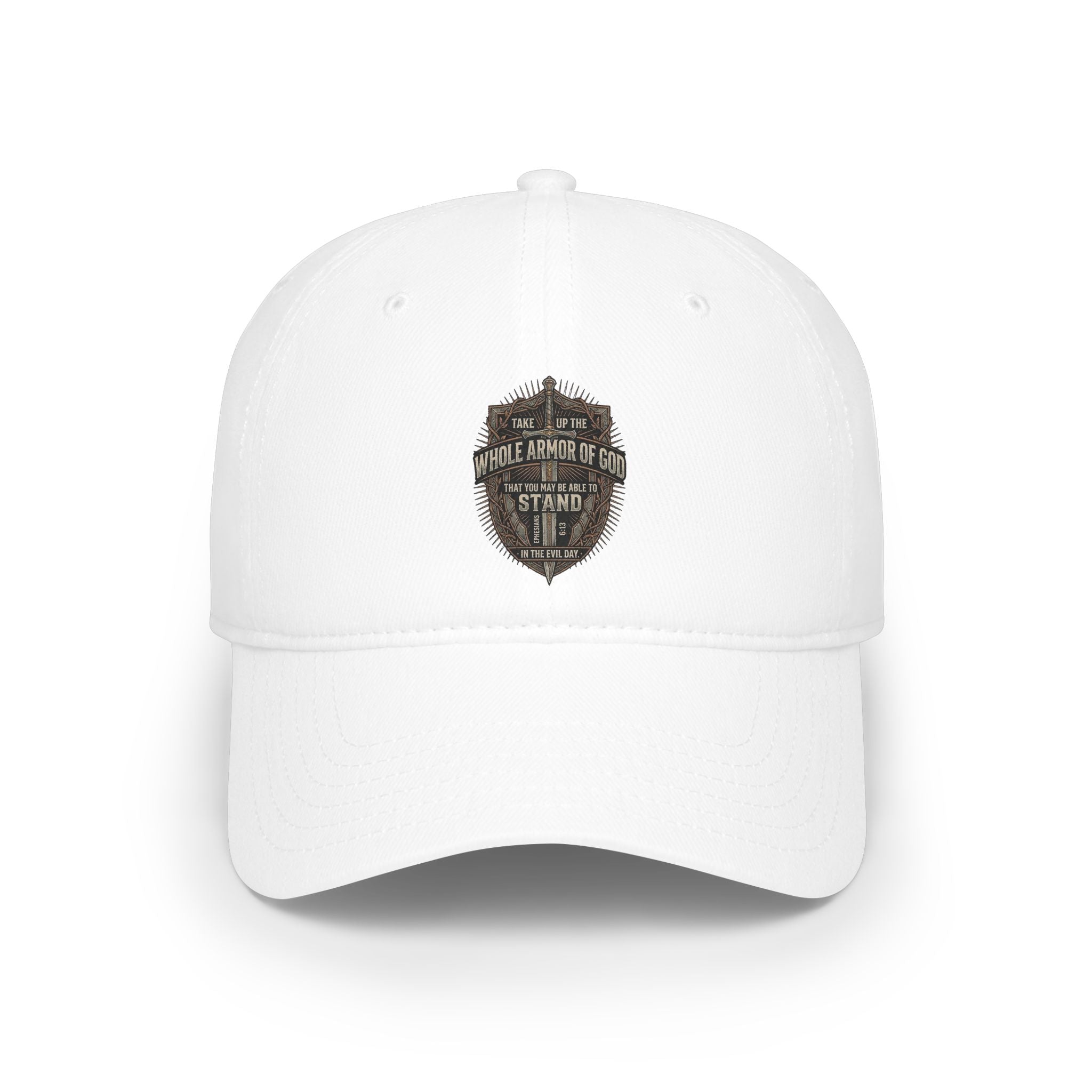 Police Shield Badge Cap — "Stand Firm" Low Profile Baseball Hat