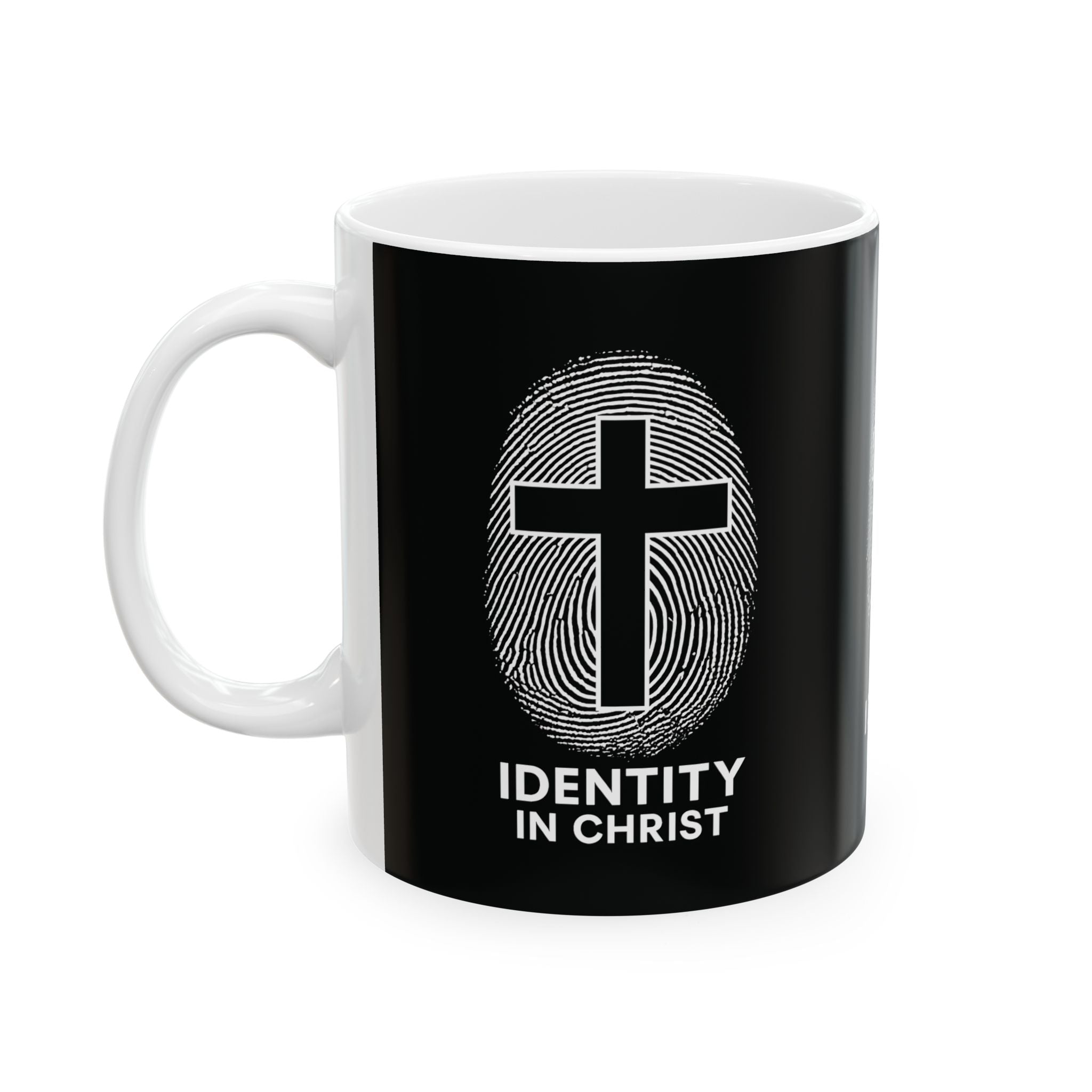Inspirational Ceramic Mug, Identity in Christ Coffee Cup, Faith Mug, Religious Gift for Christians, Christian Quote Drinkware